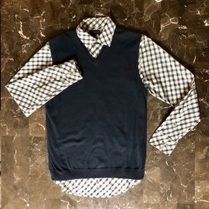 Banana Republic Button up & Sweater vest duo